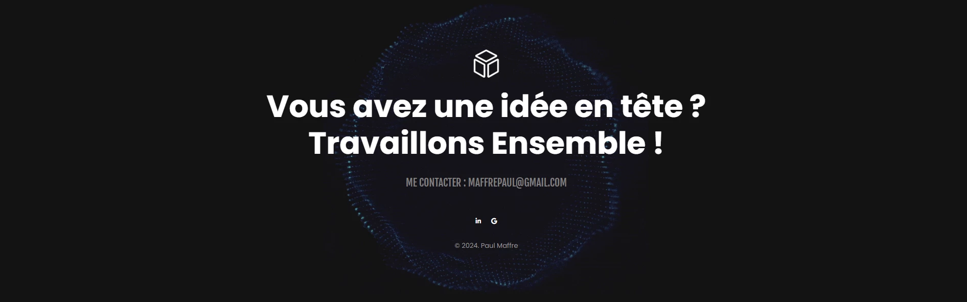 Footer du site Paul Maffre